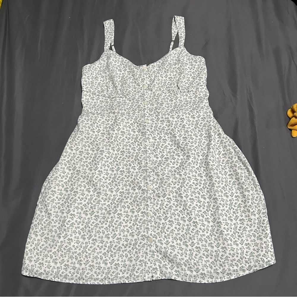 Floral Print White Dress